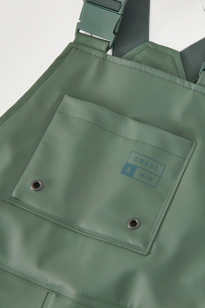 Khaki Kids Waterproof Rain Dungarees