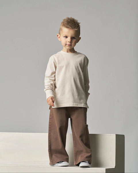 Denim Straight Leg - Light Brown