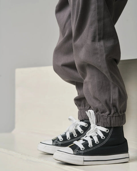 Cotton Twill Jogger - Grey