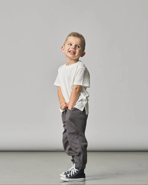 Cotton Twill Jogger - Grey