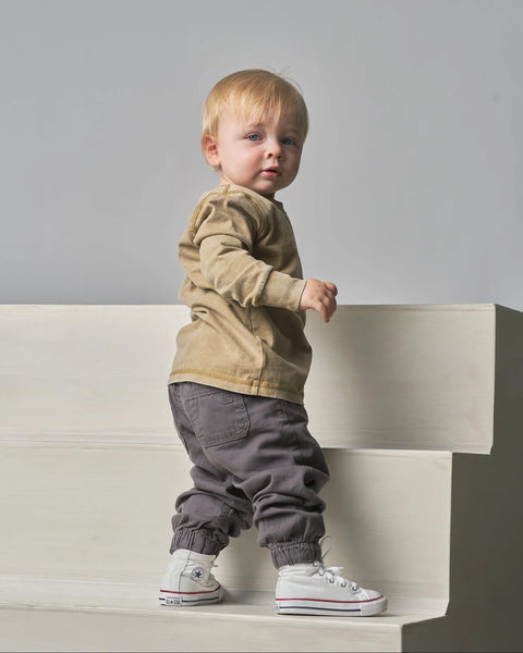 Cotton Twill Jogger - Grey