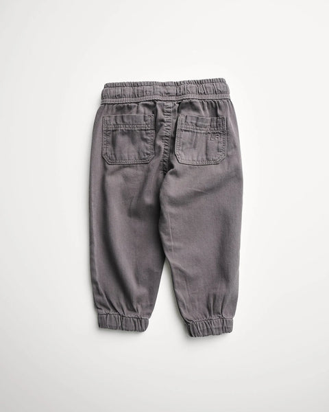 Cotton Twill Jogger - Grey