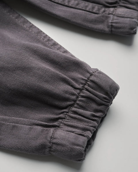 Cotton Twill Jogger - Grey