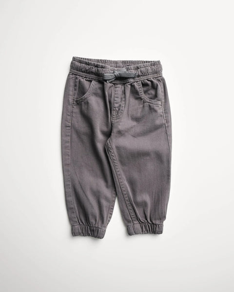 Cotton Twill Jogger - Grey