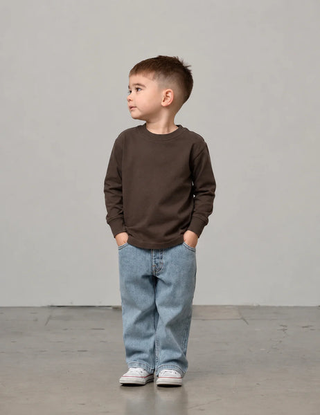 Long Sleeve Elevated Tee - Brown