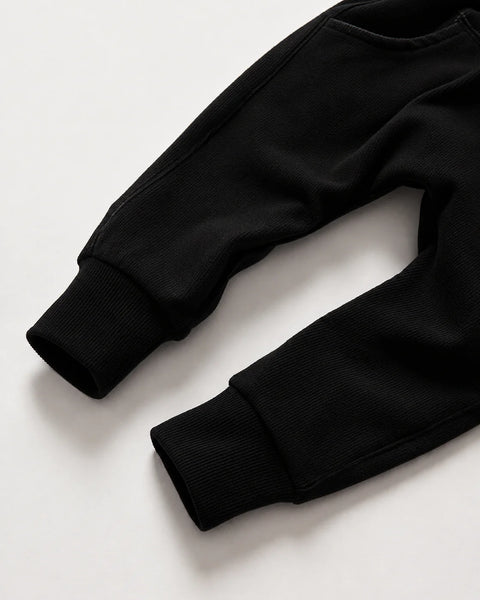 Ribbed Jogger - Black