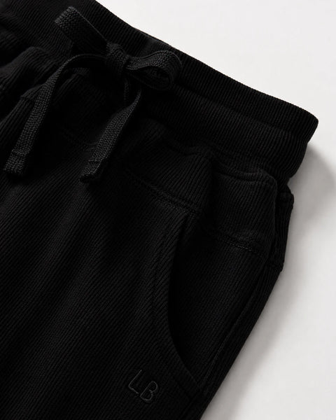 Ribbed Jogger - Black