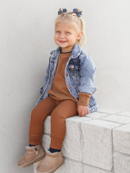 Ribbed Legging - Chestnut