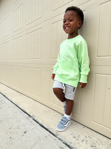 Neon Pocket Pullover - Lime