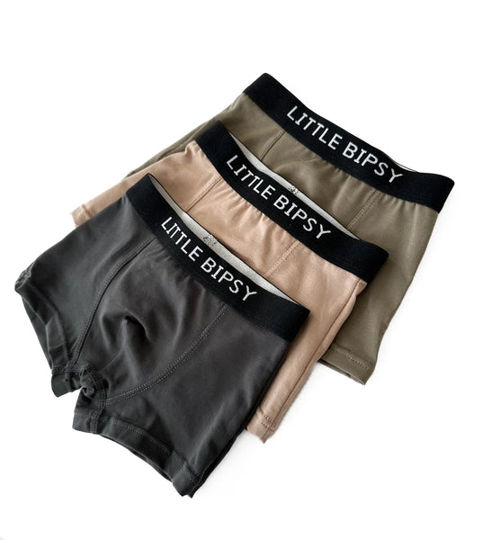 Boxer Brief 3-Pack - Charcoal/Taupe/Dark Moss