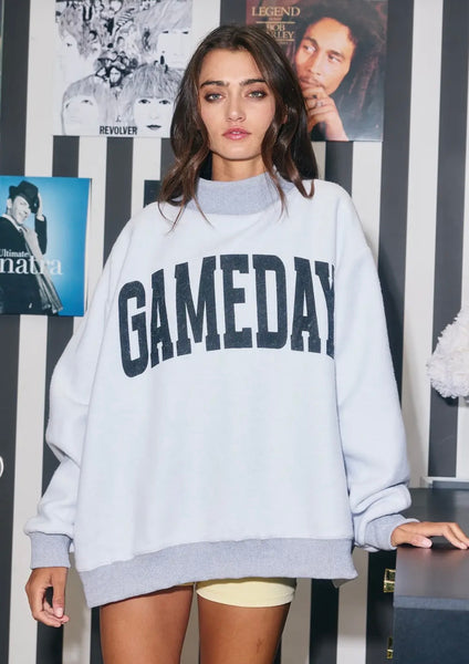 “FOOTBALL & GAMEDAY” reversible mock-neck (pre order)