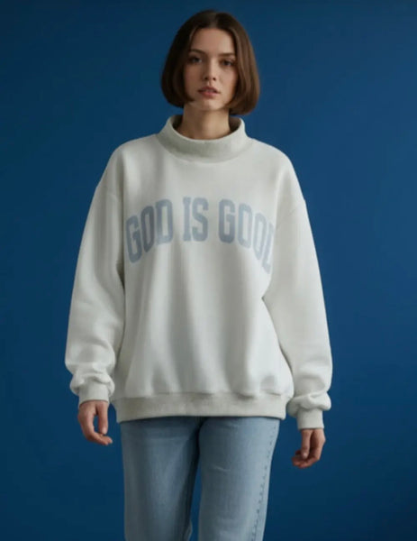 “JESUS & GOD IS GOOD” reversible mock-neck (pre order)