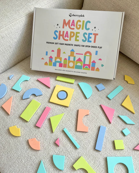 Magic Shape Set - Soft Foam Magnetic Shapes For Building and Play