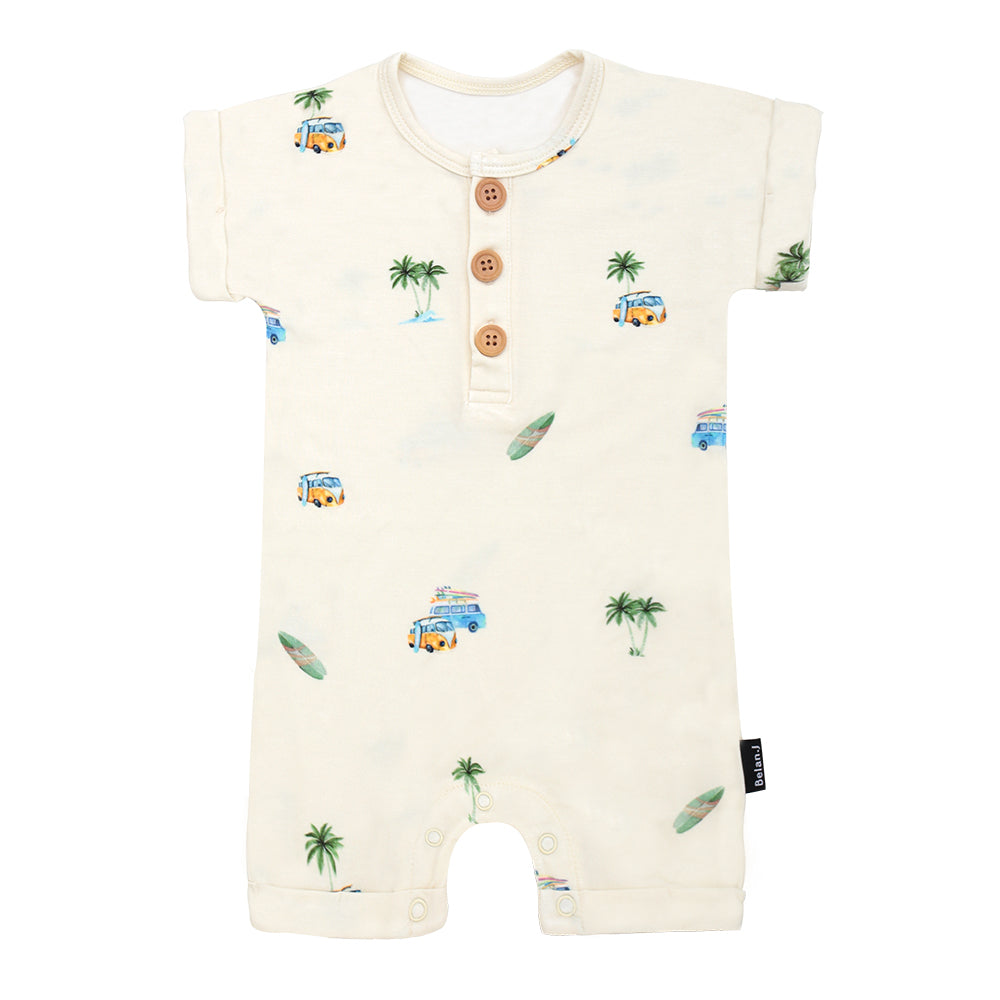 Short Sleeve Shortall Romper- Surfride