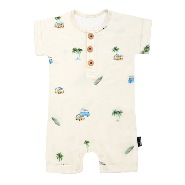 Short Sleeve Shortall Romper- Surfride