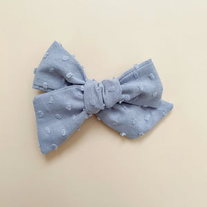 Stone Blue Pinwheel Bow