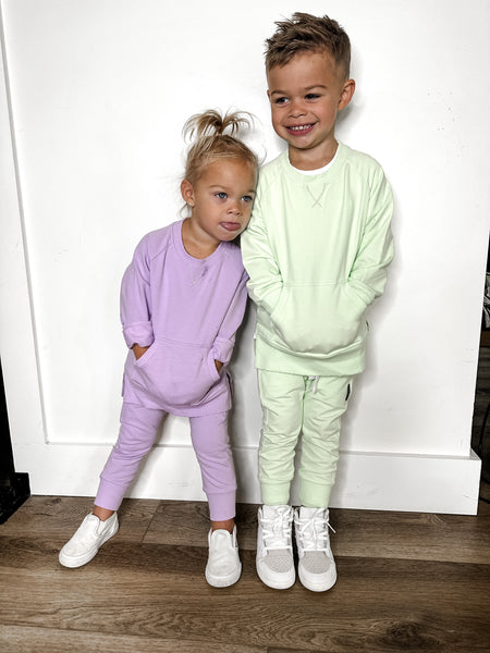 Neon Pocket Pullover - Lilac