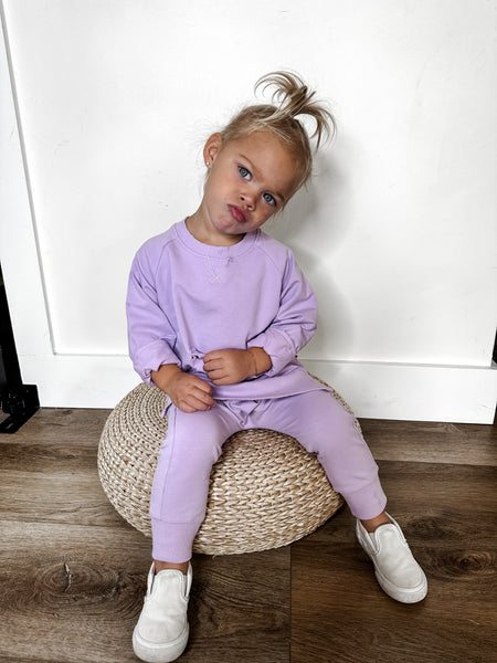 Neon Pocket Pullover - Lilac