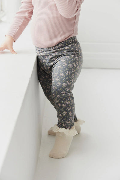 Organic Cotton Everyday Legging - Rosalie Floral Lava