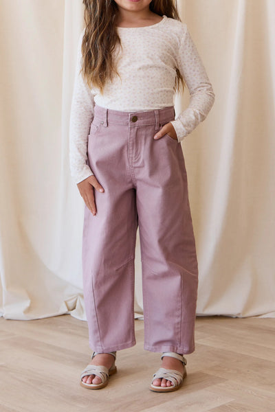 Organic Cotton Long Sleeve Top - Aries Mauve