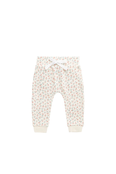 Organic Cotton Lilith Track Pant - Posy Garden Pink