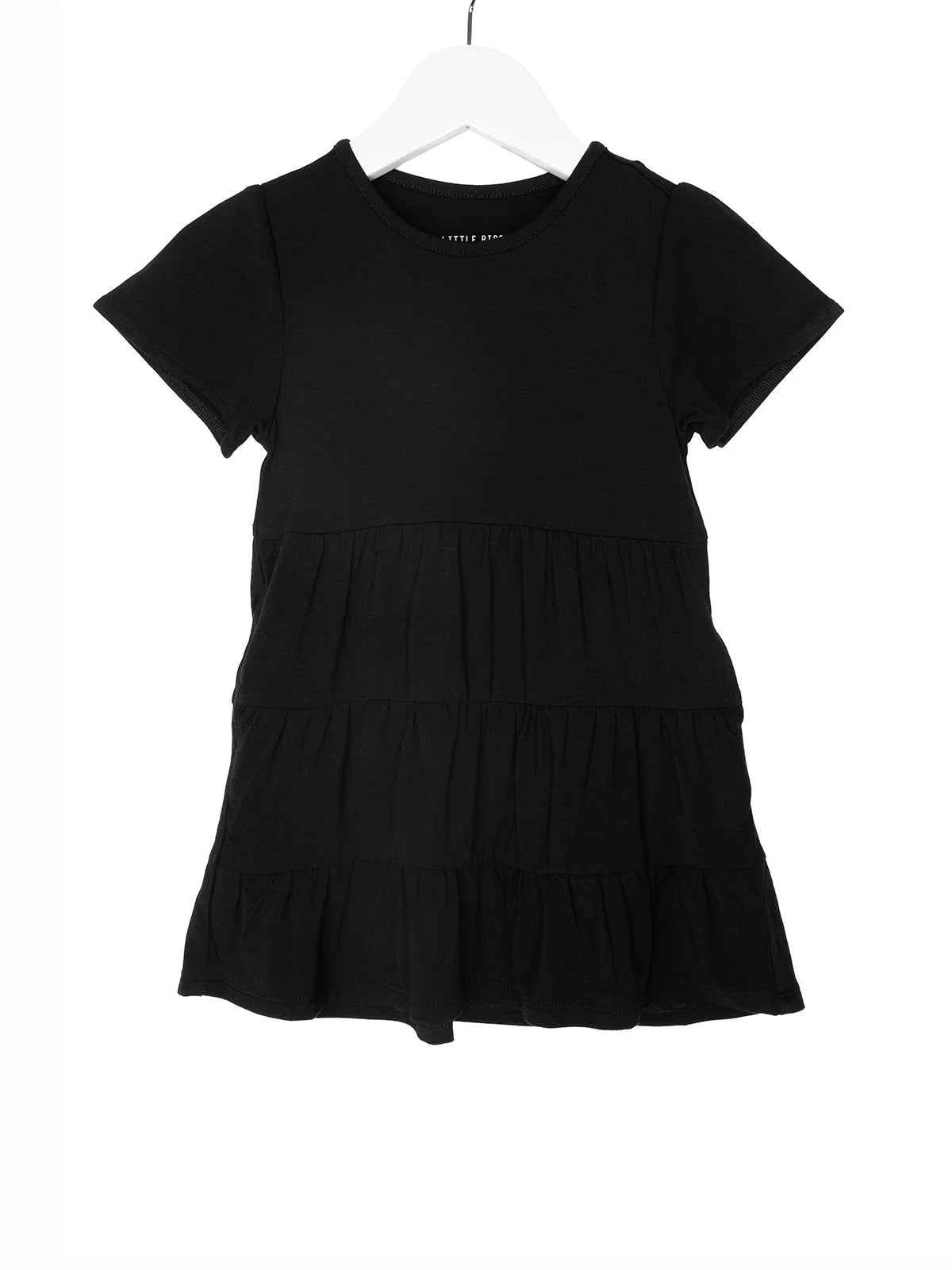 Tiered Jersey Dress - Black