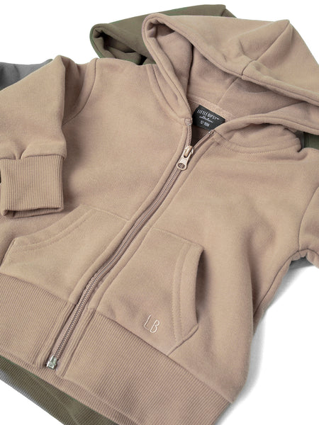 Classic Zip Hoodie - Taupe