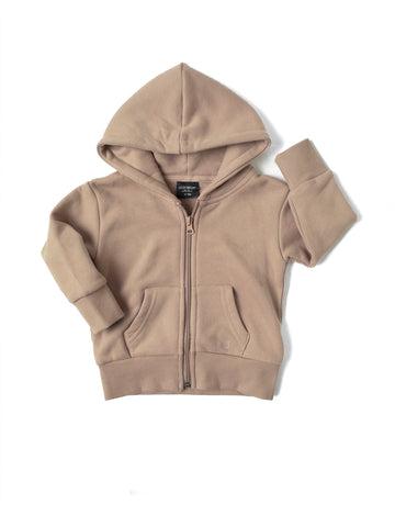 Classic Zip Hoodie - Taupe