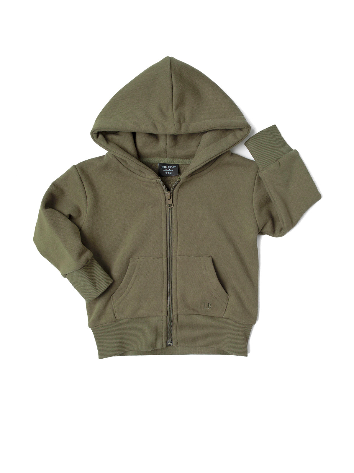 Classic Zip Hoodie - Dark Moss