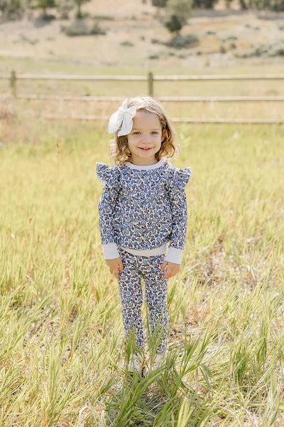 Blue Meadow Ruffle French Terry Set