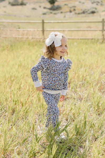 Blue Meadow Ruffle French Terry Set