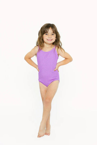 Girl's One-Piece Swimsuit - Neon Purple