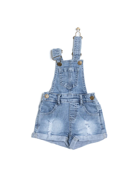 Shortie Denim Overall - Light Wash