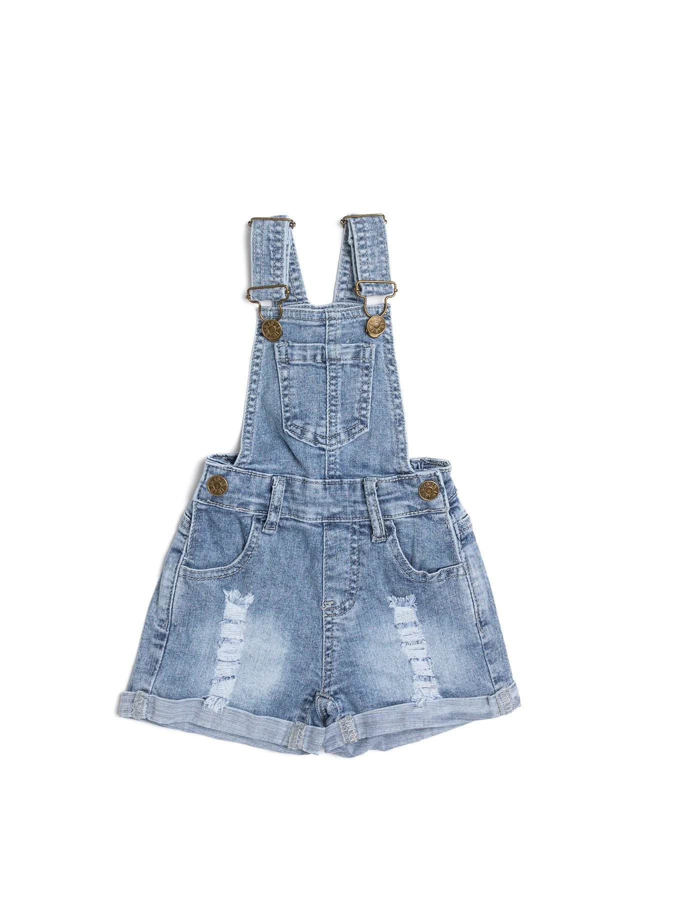 Shortie Denim Overall - Light Wash