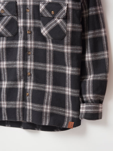 Hooded Flannel - Black