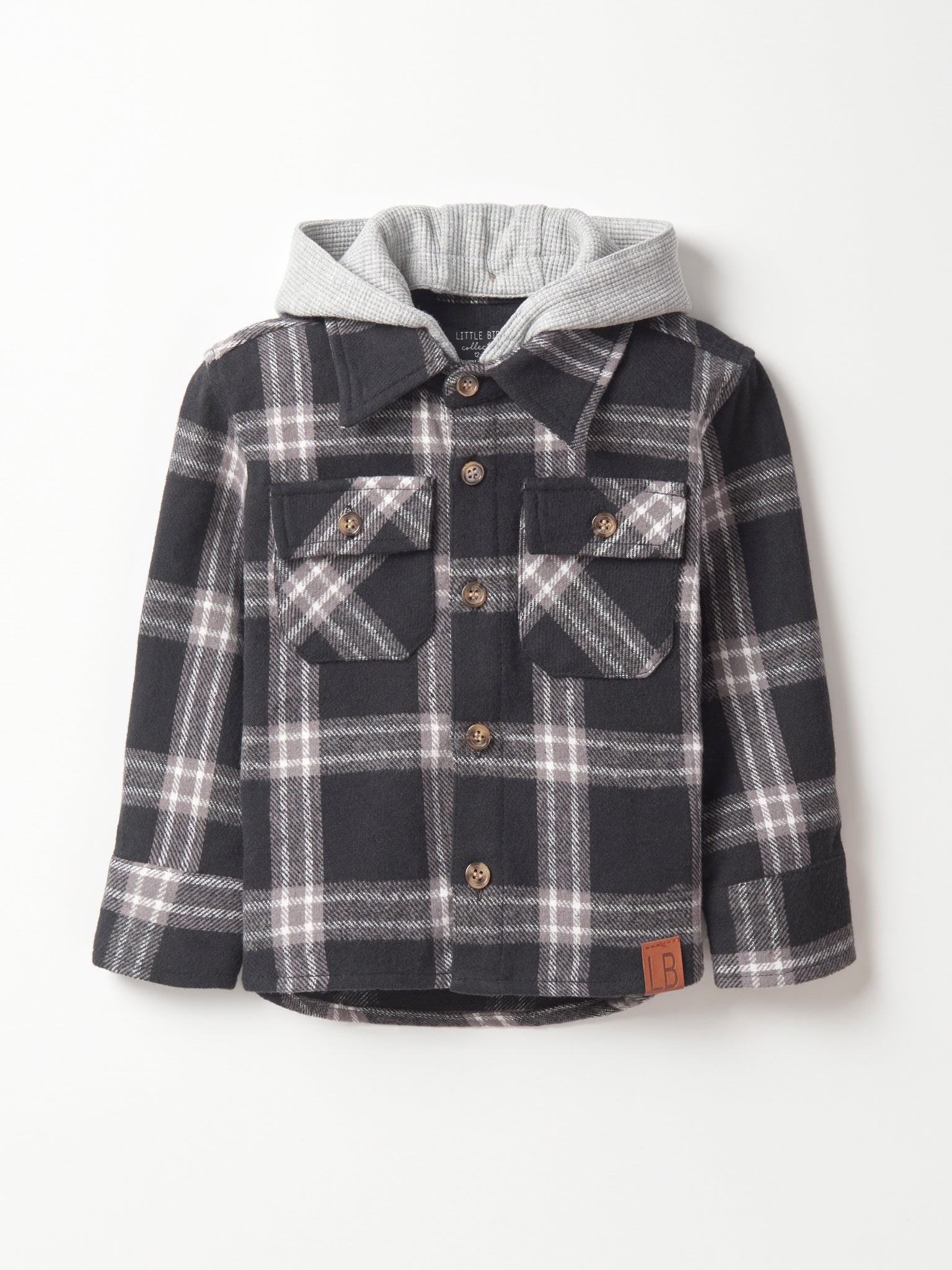 Hooded Flannel - Black