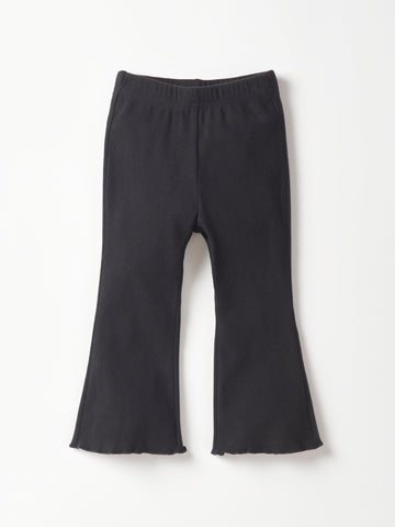 Ribbed Flare Pant - Black