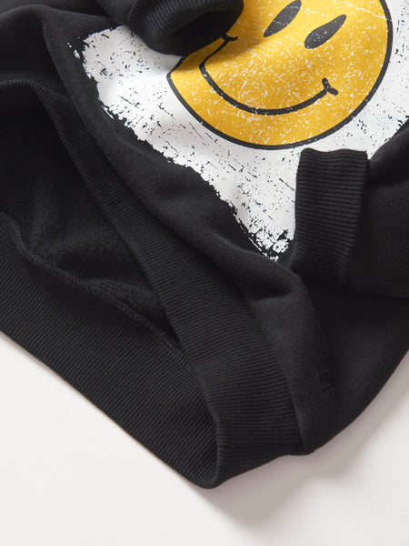 Smiley Elevated Crewneck - Black