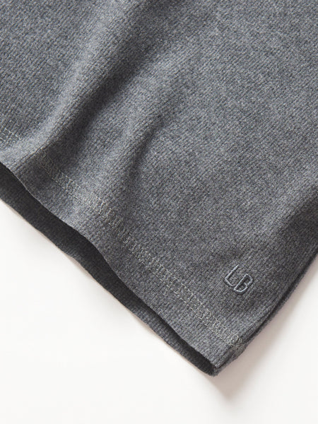 Long Sleeve Ribbed Tee - Heathered Charcoal