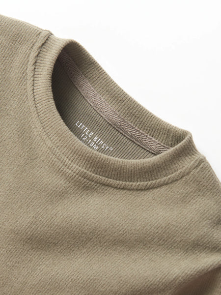 Long Sleeve Ribbed Tee - Green