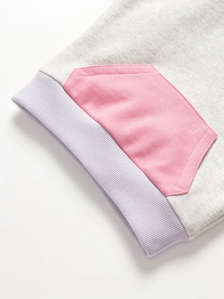 Colorblock Mockneck Pullover - Rose