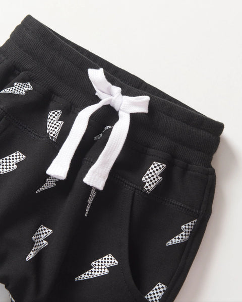 Lightning Bolt Jogger - Black