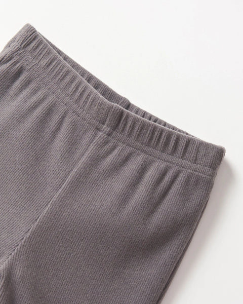 Ribbed Flare Pant - Graphite