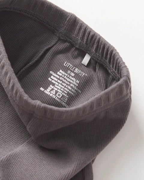 Ribbed Flare Pant - Graphite