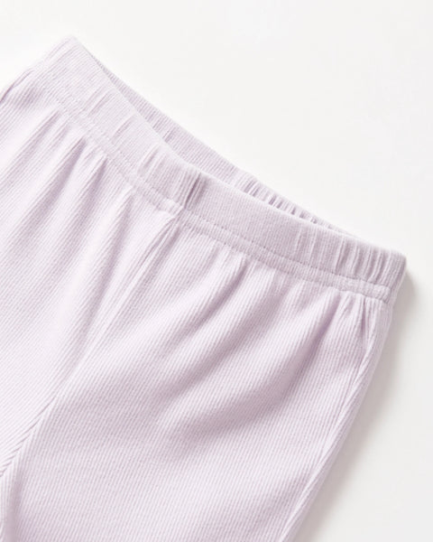 Ribbed Flare Pant - Lilac
