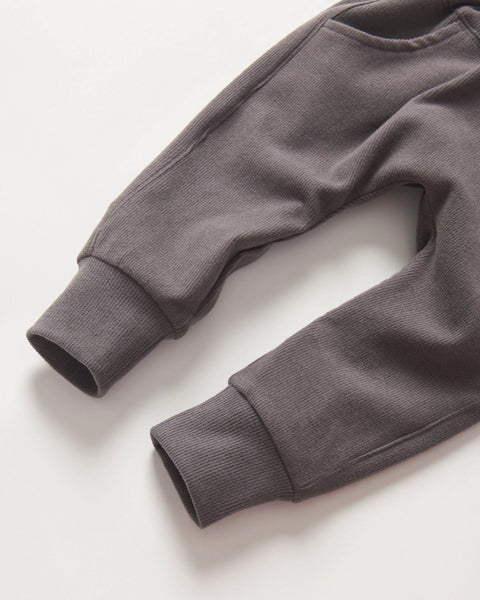 Ribbed Jogger - Graphite