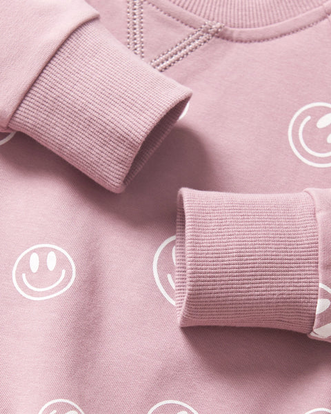Smiley Pullover - Dusty Purple