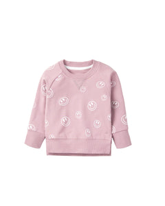 Smiley Pullover - Dusty Purple