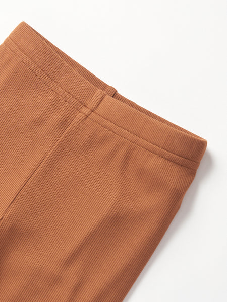 Ribbed Legging - Chestnut