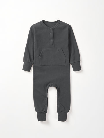 Waffle Romper - Shadow